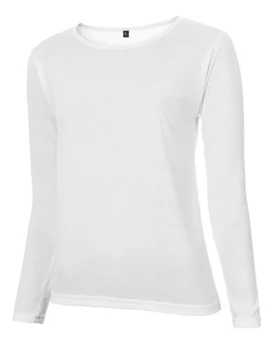 Women's White Long Sleeve Tee